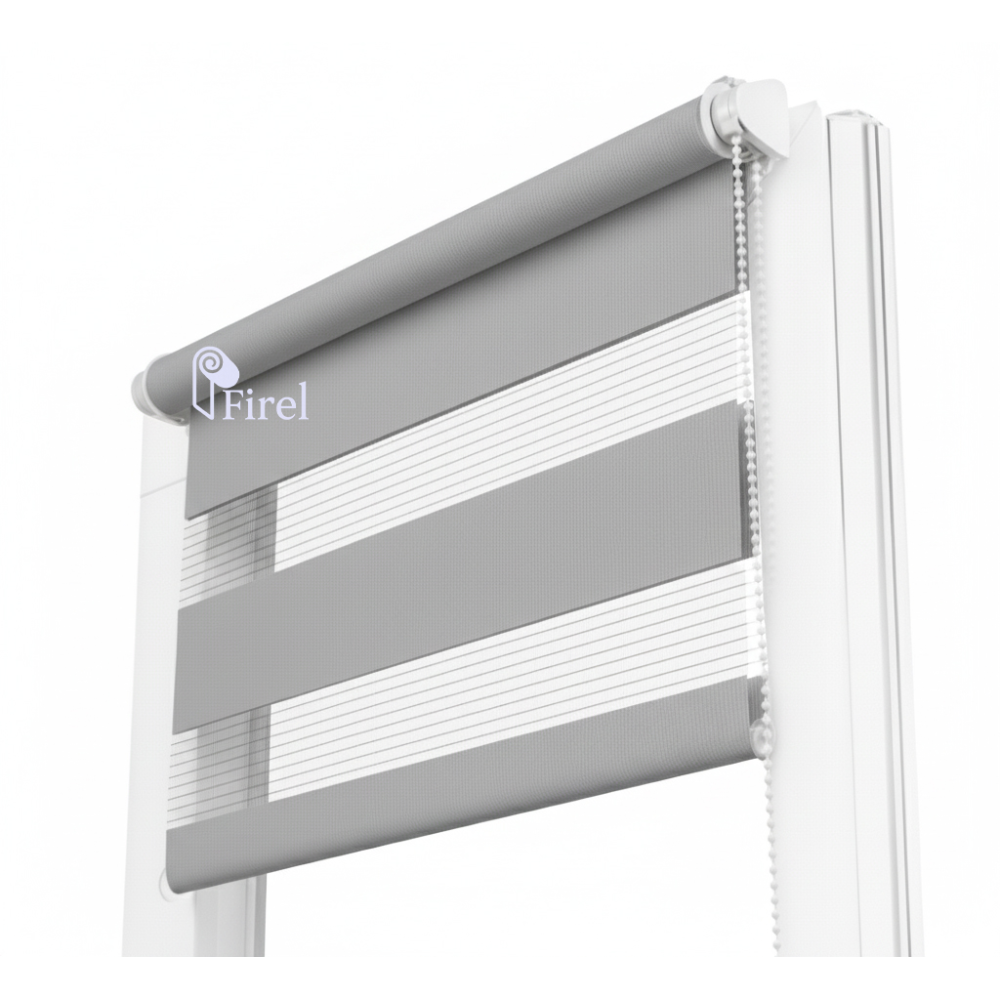 Роллеты на окна День-ночь FIREL Серый