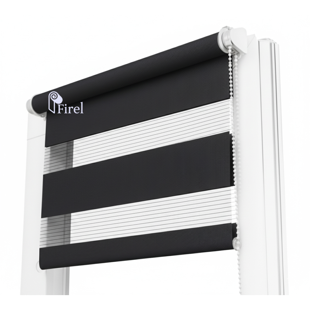 Ролети на вікна  День-ніч  FIREL Чорний
