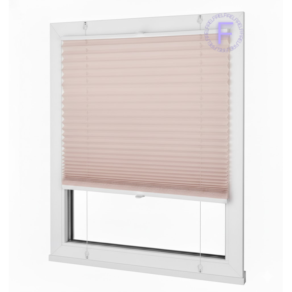 Плиссе тканевые жалюзи Светло-розовый